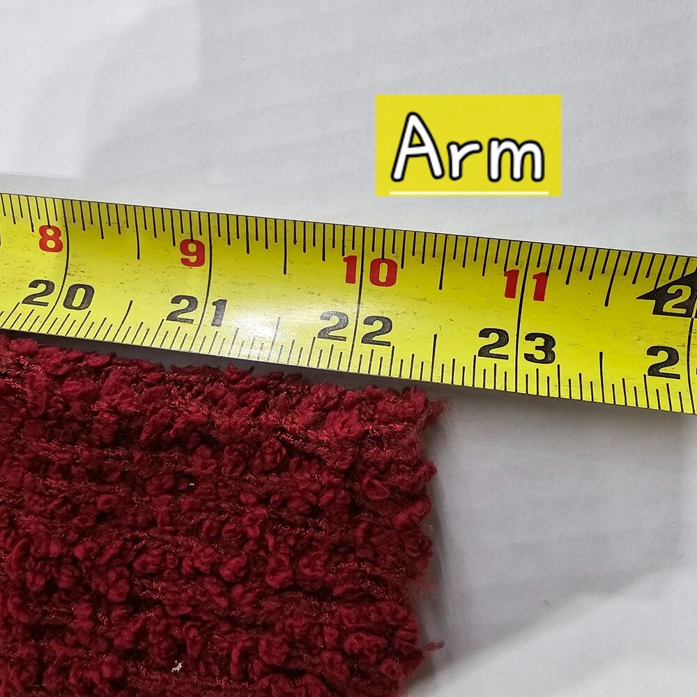 Modern Canvas Red Chenille Open Front Cardigan XXL Cozy Popcorn Knit Pockets - Picture 8 of 8